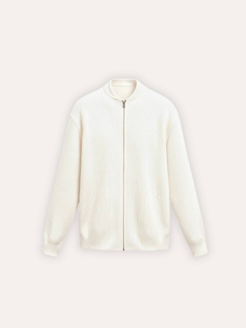 Adīta veste ar rāvējslēdzēju