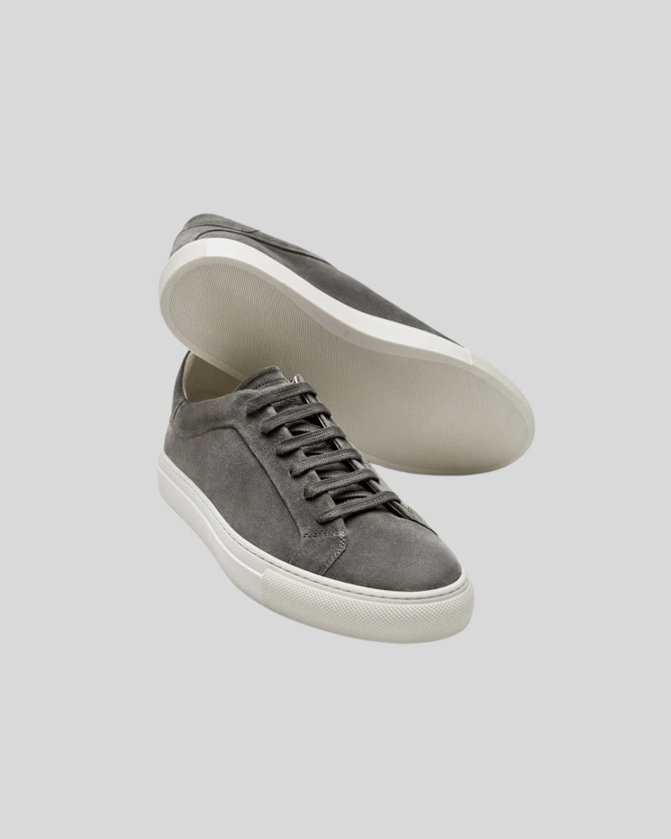 Ādas Oxford Sneakers - Tumši pelēki